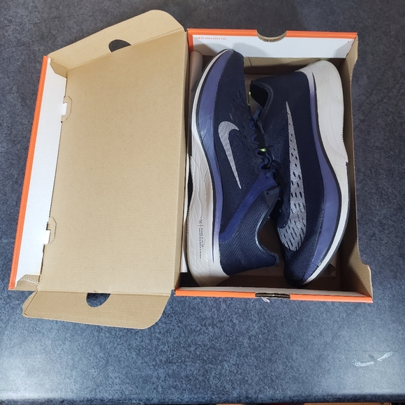 Nike Zoom Men's Size 13 Vaporfly 4% OBISIDAN BLUE GREY SILVER Running - Picture 9 of 9